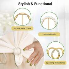 44pcs All-In-One Scarf Rings, T-Shirt Clips And Waist Fasteners, Suitable For Clothing Styling - Multicolor - View 3