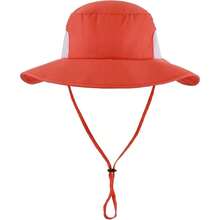Sombrero de pesca de ala ancha UPF50+ para hombre al aire ltima intervensin con solapa para el cuello, Rojo -, Large - X - Large - inicial - Ver 2