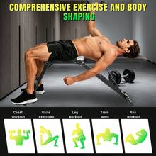 Foldable Dumbbell Bench For Home Gym Multi-Purpose Strength Training 200kg Load With Pull Rope Abdominal Mat For Full Body Workout Space-SavingMJL-ZDYLD - Black - View 8