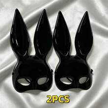 Sexy Rabbit Mask, Cute Rabbit Costume Mask, Black And White Colors Available, Suitable For Men And Women, Essential For Halloween Or Carnival Costumes - Multicolor - View 10