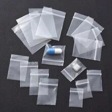 100 piezas de bolsas de plástico mini, bolsas de almacenamiento de joyas, bolsas de almacenamiento reutilizables con cierre hermético transparente, para joyas, bolsas mini pequeñas, bolsas de embalaje de caramelos - Mini bolsa de almacenamiento - Ver 3