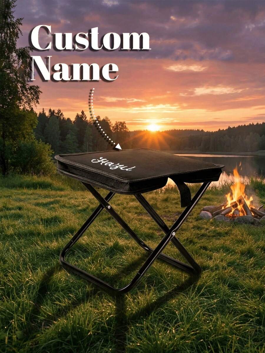 Customizable Folding Travel Chair, Fishing Folding Chair, Sturdy And Durable Seat, Perfect For Camping, Fishing And Outdoor Use, Stable And No Wobble, Camping Chair, Portable Design, Camping Gear, Portable Seat, Space-Saving Furniture, Lightweight Structure, Outdoor Adventure Enthusiasts - Multicolor - View 1