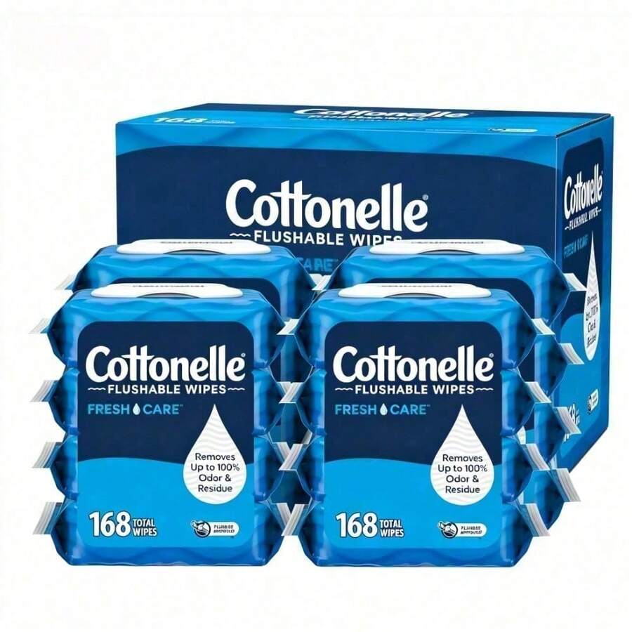 Bulk Value Pack | Fresh Care Septic- Flushable Wipes | Flip-Top Packaging Locks In Moisture, Quick-Dissolve Design For Consistent Daily Personal Hygiene Use - Default - View 1