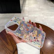 3D Imitation Embroidery  17 Phone Case With Fine Glitter Powder, Anti-Drop Protective Cover For Apple 15 Pro Max - Large-pore Glitter Transparent Case - ZJ3478 - View 5