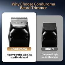 Conduroma Beard Trimmer For Men, Hair Clippers & Electric Razor For Men, Cordless Hair Clippers For Shaving Face Mustache & Body Hair, Rechargeable Grooming Trimmer, Gift For Men, Black - A - View 9