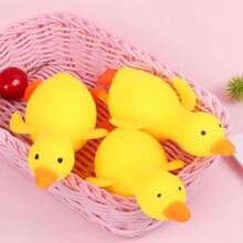 1pc Viral Duck Squishy Toy, Stress Relief Squeeze Toy Flour Ball Texture, Soft Flexible Touch Portable Relaxing Fidget, Creative Cartoon Design For Daily Leisure Office Desk Decor Bag Pendant, Ideal Gift For Holiday Birthday - 彩色 - 查看 5