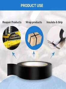 10 Rolls Black Electrical Insulation Tape - High Adhesion, Heat Resistant, Durable, Suitable For Wiring, Racket Handles And Home Use - Flame Retardant Insulation Tape - Ideal Choice For Electricians, DIY Enthusiasts And Homeowners - Set - View 10
