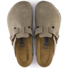 Birkenstock Boston Soft Footbed Mens Clog - Taupe - View 4