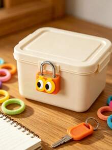 Suitcase Locks With Keys,Luggage Lock Padlock Color Plastic Small Lock,Padlock Small Padlock With Key For Luggage Lock,Gym Locker Lock, Suitcase Lock. DIY - Multicolor - View 3