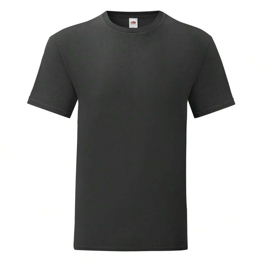 Fruit Of The Loom Mens Iconic T-Shirt - Hitam - View 1