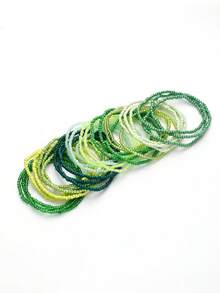 30PCS Bohemian Style Seed Bead Beaded Bracelets Gradient Color Multi-Layer Bracelet Set Decorative Accessories (Dyeing Process May Result In Slight Color Variations Between Batches) - Colorful - View 5