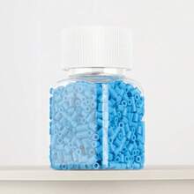 1100pcs/Set Blue Series Refill Melty Beads, DIY Pendant Decoration Keychain Bag Charm, Craft Making Material, Birthday, Graduation, Valentine's Day, Party Gift, 2.6mm Assorted Color Melty Beads Refill - 2.6mm Puzzle Beads - View 18