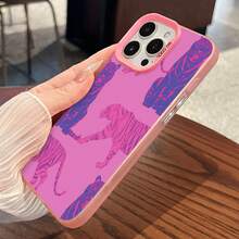 Funda para teléfono con estampado de tigre, compatible con fundas de , Apple, VIVO, OPPO, , ,  y Honor. Fabricada en TPU, protege eficazmente tu teléfono de golpes y caídas. - Rosa - Ver 5