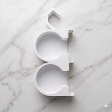 Customizable Modular Belt Organizer Hanger For Wardrobes And Closets - 2個白色單元 - 查看 2