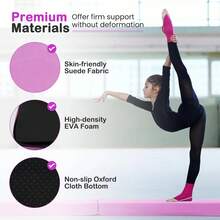 7 FT Folding Balance Beam, Foam Floor Gymnastic Beam W/Removable Suede Cover, Non-Slip Bottom, Lightweight Gymnastics Beam, Indoor Home Gym Training Equipment For Beginners - Blue - View 6