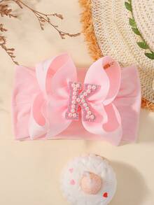 bilicaca 1pc Pink Letter Soft Baby Headband, Baby Birthday Hair Accessory, Warm And Sweat-Absorbing, Caring For Baby's Growth - Multicolor - View 12