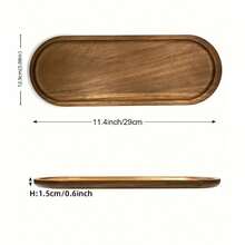 1 pieza Bandeja de madera, Bandeja de almacenamiento de tocador de baño estilo granja, Bandeja organizadora de madera impermeable, Adecuada para dispensador de jabón, fragancia, velas aromáticas, encimera de baño y decoración de cocina - color madera C - Ver 12
