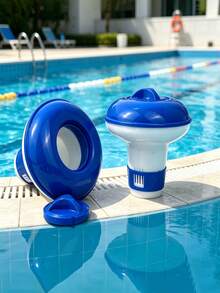 1/2 piezas Dispensador automático de productos químicos para piscina, caja de piscina, dispensador flotante de productos químicos para piscina, ligero y portátil, adecuado para fiestas en la piscina, natación, deportes acuáticos, suministros de limpieza de piscina, esencial de verano, esencial de viaje. Dispensador flotante, limpiador de piscina - multicolor - Ver 6