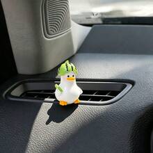 5pcs Cute Lucky Duck Car Interior Decor, Dashboard Rearview Mirror Ornament, Desktop Electric Vehicle Decoration - Lucky Duck - View 6