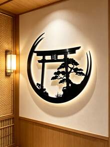 1件日式鳥居金屬牆飾，適用於客廳、走廊、書房、餐廳、庭院、茶室、民宿、瑜伽室和冥想室，亞洲花園裝飾，日式主題禮物，喬遷禮物，禪意裝飾，給日本文化愛好者的禮物 - 606 - 查看 6