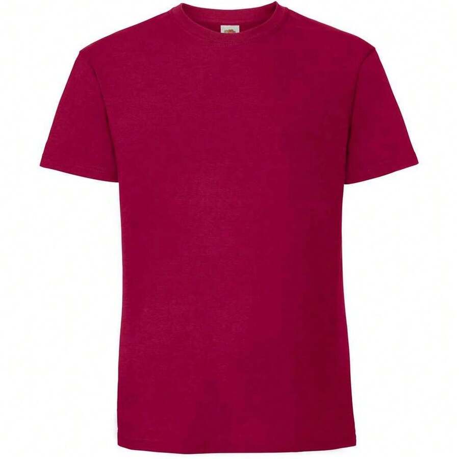 Fruit Of The Loom Mens Ringspun Premium T-Shirt - Cranberry - View 1