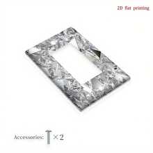 Modern Geometric Crystal Cluster Light Switch Panel - Decorative Wall Plate, Suitable For Single/Double Rocker Switches, Indoor/Outdoor Use, Easy Installation, Switch Compatible (No Electricity Required), 2D Flat Design - one-size - View 14