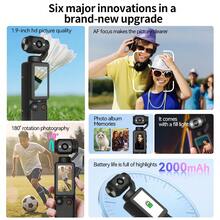 Portable Handheld Digital Camera, 1MP Resolution, 16x Digital Zoom, 4K Video Recording, 180° Rotating Lens, Built-In Flash, Night Shot Support, Auto Focus, Landscape/Portrait Mode, Equipped With 64GB SD Card, 2000mAh Battery - View 5