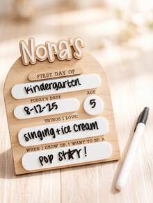 Personalized Name First Day And Last Day Of School Sign, Customized Wooden Back To School Milestone Board, Preschool Kindergarten Photo Prop, Student Keepsake Gift, Personalized Name, Customized Name, School Sign, Milestone Board, First Day Of School - C-school Opening Record Wooden Plaque - View 6