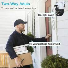 2MP+2MP Dual Lens Outdoor Security Camera, 355° Pan/Tilt 2.4G/5G WiFi Wireless Surveillance Camera, Full Color Night Vision, Motion Detection, Two-Way Audio, Suitable For Street, Garden And Home CCTV Camera - Multicolor - View 7