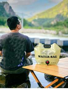 1個/2個/8.5L 可折疊便攜式戶外露營水袋附閥門，儲水袋，緊急水瓶儲存，男女通用，餐前準備，適用於露營、旅行、徒步、野餐、燒烤、緊急備用，戶外必需配件，廚房小工具 - 彩色 - 查看 7