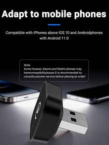 2026新款 XUDA 二合一無線 CarPlay / Android Auto 超迷你適配器，2.4-5.0 GHz WiFi6 Carplay 轉換器，有線轉無線，快速自動連接智能盒，無延遲，緊湊設計，時尚便攜，小巧精緻，配備 USB/USB-C 接口，無電池 - B - 查看 7