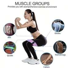 High Elastic Fabric Hip Band Resistance Loop, Leg Slimming & Hip Opening Yoga Elastic Ring, Hip Shaping Home Fitness Training Small Equipment - Multicolor - View 4