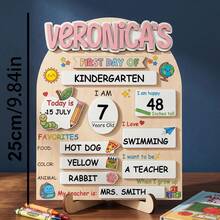 Personalized Name First Day And Last Day Of School Sign, Customized Wooden Back To School Milestone Board, Kindergarten Preschool Photo Prop, Student Commemorative Gift, School Year Memory Keepsake Board - C-opening School Commemorative Wooden Plaque - View 15