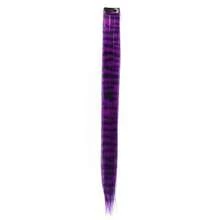 Extensões de Cabelo com Clipe Estampa de Zebra, 18 Polegadas (45cm) Peças de Cabelo Sintético Liso, Mechas de Cabelo Listradas de Leopardo Multicoloridas para Cosplay, Festa, Acessórios de Cabelo Diários, Halloween - Multicolorido - Visão 18
