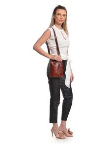Anna Luchini Sacs à bandoulière pour femmes - Bordeaux - Voir 6