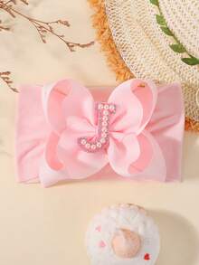 bilicaca 1pc Pink Letter Soft Baby Headband, Baby Birthday Hair Accessory, Warm And Sweat-Absorbing, Caring For Baby's Growth - Multicolor - View 10