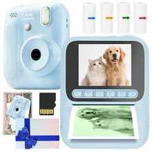 Cámara instantánea con zoom 8x, video 1080P de alta definición, fotografía con múltiples efectos, adecuada como cámara de ocio, 4 efectos de foto incorporados, juegos de entretenimiento mini, regalo ideal para vacaciones, cumpleaños, regalo creativo, batería de 1300mAh - Ver 13
