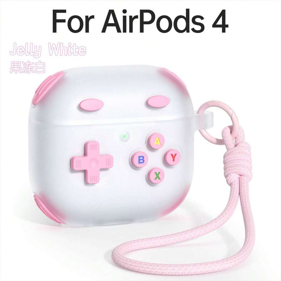 Game Console Style Silicone Protective Case For AirPods 4, Apple Wireless Bluetooth Earphone Cover - Multicolor - View 1