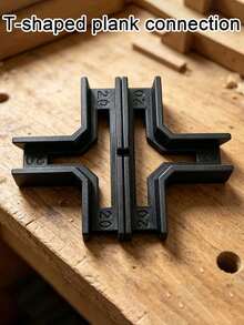 1/2pcs T-Shaped Wooden Board Connecting Angle Bracket, Thickened, 90-Degree Right Angle Fixing, Solid Wood Furniture Reinforcement Additions, Easy To Install And Loosen-Proof - Multicolor - View 1