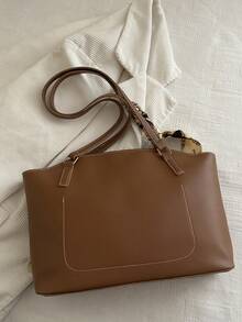 New Luxury High-End Pattern Versatile Women's Shoulder Bag Tote Bag - Brown - View 8