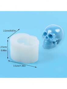 Matriță multifuncțională din silicon pentru craniu mic de Halloween, DIY, pentru aromaterapie și gips, lucrat manual - Craniu - Vizualizare 5