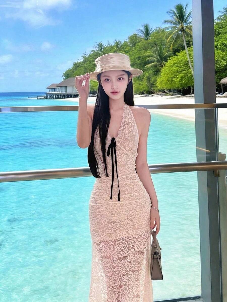 Women Long Dresses - White - View 1
