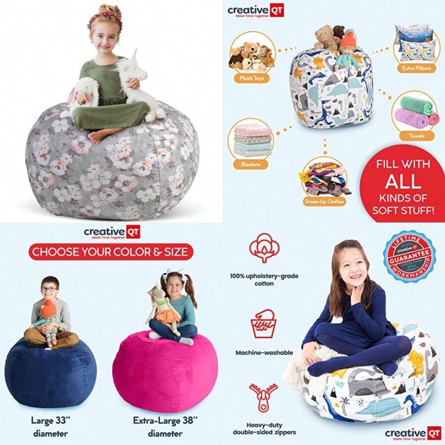 Toy Storage - Floral Gray - View 1