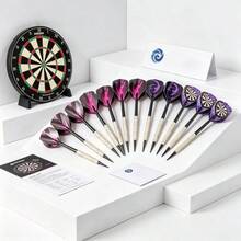 12pcs Dart Set, Professional Dart Practice Use, Suitable For Dart Enthusiasts Family Gathering Party Use. - Purple - View 3