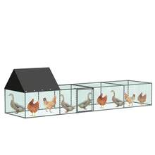 BingoPaw 3.2 Meters Metal Chicken Run Coop Hen Rabbit Hutch Cage With Shelter Cover - View 7