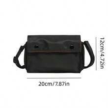 New Men's Niche Casual Minimalist Waterproof Shoulder Bag, A High-End Multi-Functional Men's Waist Bag Perfect For Commuting, Travel, And Vacation. - Black - View 6