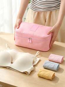 1個完美化妝品、髮飾與旅行必需品收納袋，印花拉鍊化妝包儲物袋，化妝配件盥洗包手提包，大容量旅行化妝包，假期必需品，旅行必需品，沙灘包，高品質旅行收納包組，圖案衣物收納袋，旅行收納組，打包袋組，行李收納袋組，學生宿舍必需品，臥室裝飾，旅行收納袋，返校必需品，簡單燈芯絨衛生棉多功能收納袋 - 彩色 - 查看 9