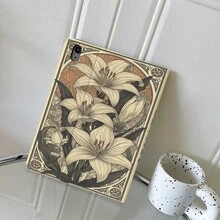 1 buah Casing Pelindung Tablet Motif Bunga Vintage - Pelindung Stand Multi-Sudut dengan Slot Pena, Kompatibel dengan iPad Generasi ke-10 10,9 Inci 2022 Smart Shell/Air 13(M3 2025)/11(A16 2025)/Galaxy Tab S10+/S9/A9, Kompatibel dengan Oppo Pad, Kompatibel dengan Matepad, Kompatibel dengan Vivo Pad, Kompatibel dengan Honor Pad, Kompatibel dengan Xiaoxin Pad - MultiWarna - View 6