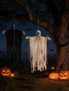 1pc/Set - Halloween Decoration Grim Reaper Skeleton Large Hanging Ghost Haunted House Bar Scene Props Witch Witchcraft Hanging Ornament - View 6