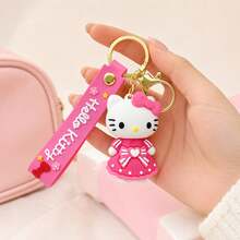 Miniso Hello Kitty 鑰匙圈，美學粉色包包掛飾，背包吊飾，學生書包裝飾配件，返校禮物 - Pink - 查看 1